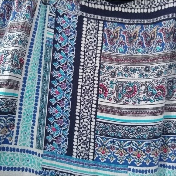 Anthropologie Blue and Black Patterned Dress - Picture 8 of 9